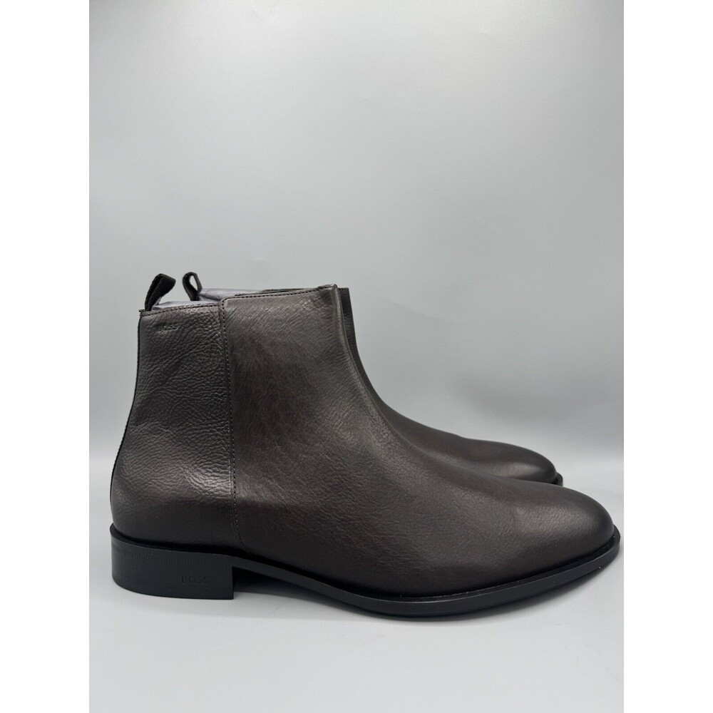 Hugo Boss BOSS by Hugo Boss Men's Colby Zip Boots, Dark Brown, Size 9